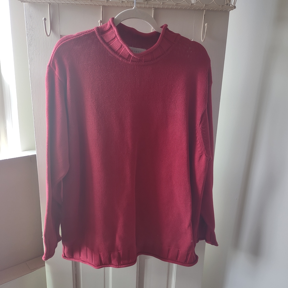 Liz Claiborne Red Cowl Neck Sweater